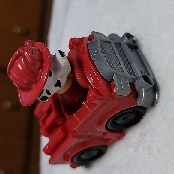 Paw Patrol Rescue Vehicle Figure Toy Racer Car Marshall Fire Engine - Picture 3 of 4